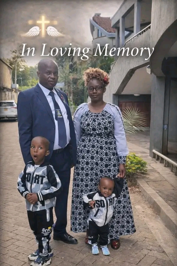 Catechist James Njoroge Kabari, his wife Teresia Wanjiru, and their children Michael (6) and John Mark (1)