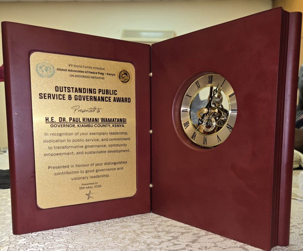 Kiambu Governor Kimani Wamatangi AWARDED AGAIN! Distinguished Public Service and Governance Honour