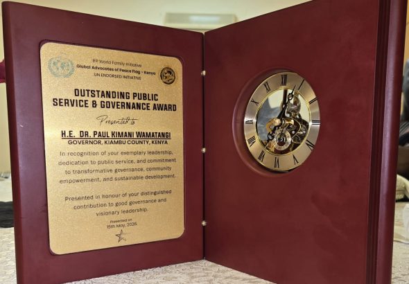 Kiambu Governor Kimani Wamatangi AWARDED AGAIN! Distinguished Public Service and Governance Honour